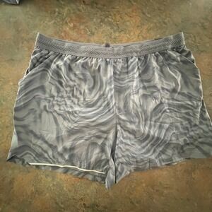 Mens Large Athletic Shorts Stylish Gray Pattern Large NWT